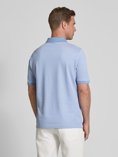 MAERZ Muenchen Poloshirt mit gerippten Abschlüssen Jeansblau 5