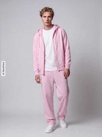 Nike Regular Fit Sweathose aus Baumwoll-Mix Hellrosa 1