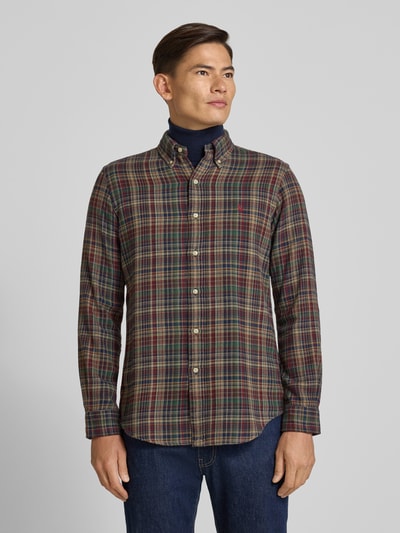 Polo Ralph Lauren Freizeithemd mit Knopfleiste Dunkelrot 4