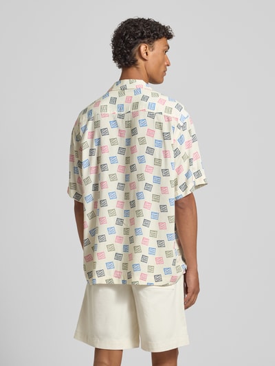 Selected Homme Relaxed Fit Freizeithemd aus reiner Viskose Modell 'HOTEL AMOUR STAMPS' Offwhite 5