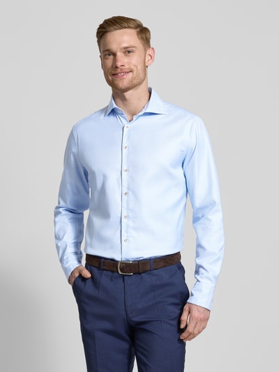 Stenstroms Regular Fit Business-Hemd mit Knopfleiste Bleu 4