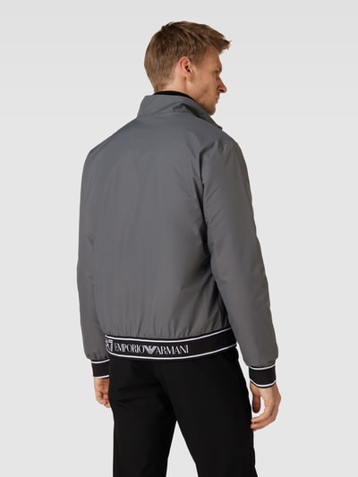 EA7 Emporio Armani Blouson met opstaande kraag en tweewegsritssluiting Zilver - 5