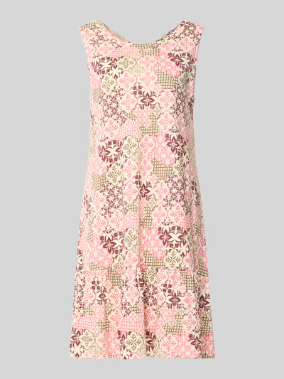 Produktfoto, relaxed fit vrijetijdsjurk uit mix van katoen en modal met roze en beige patchworkprints, Relaxed Fit Freizeitkleid aus Baumwoll-Modal-Mix van s.Oliver RED LABEL