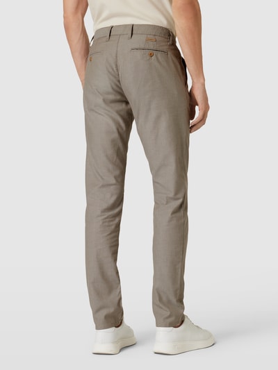 ALBERTO Regular fit broek met structuurmotief, model 'LOU' Beige - 5