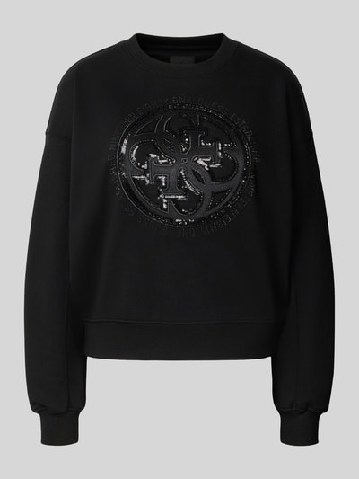 Guess Sweatshirt met logo en ronde hals Zwart - 2