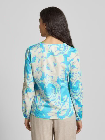 Emily Van den Bergh Regular Fit Bluse mit V-Ausschnitt Aqua 5