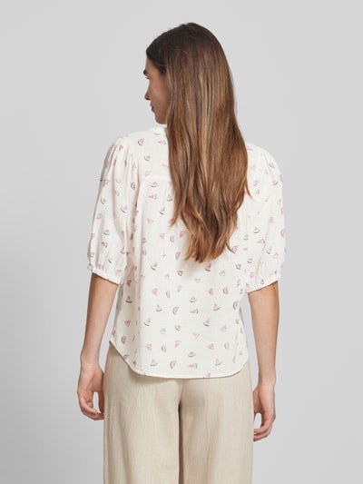 Fransa Blouse met 3/4-mouwen, model 'Bobbi' Felroze - 5