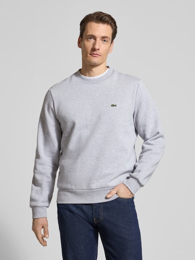 Lacoste krój regular fit Bluza z mieszanki bawełny Jasnoszary 4