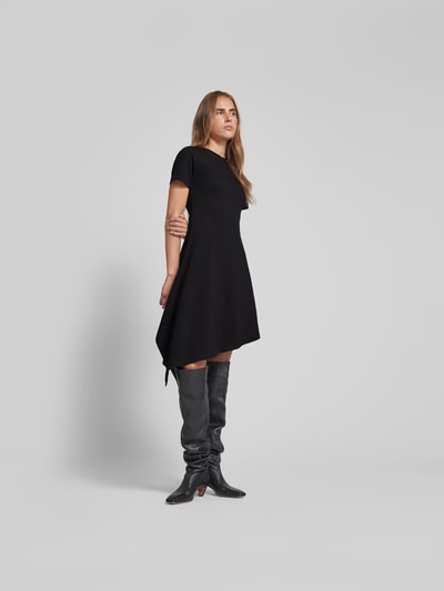 VETEMENTS T-Shirt-Kleid in asymmetrischem Design Black 1