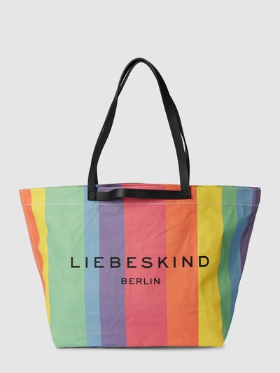 LIEBESKIND BERLIN Torba shopper z nadrukiem z logo model ‘CANVAS’ Fioletowy 2