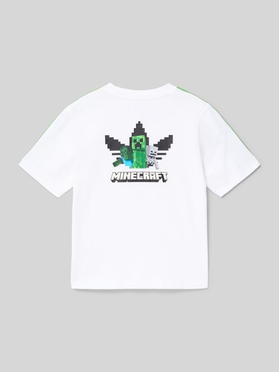 adidas Originals T-shirt o kroju regular fit z wyhaftowanym logo Biały 3