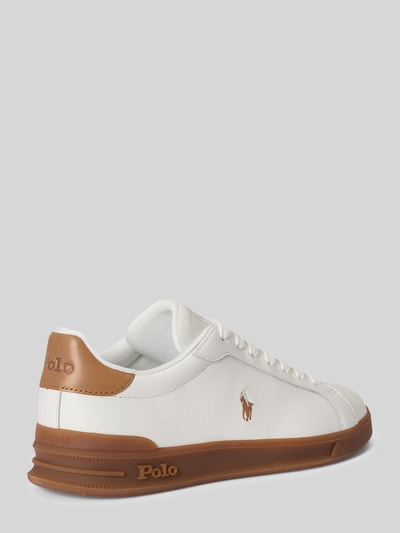 Polo Ralph Lauren Niskie sneakersy z prawdziwej skóry bydlęcej Biały 4