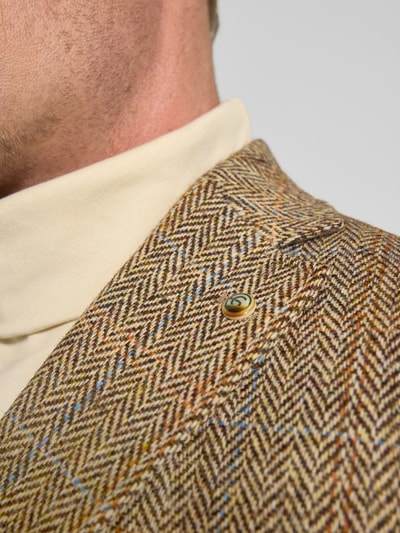 Carl Gross Harris Tweed colbert van scheerwol, model 'Theo' Lichtbruin - 3