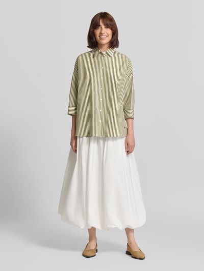 Weekend Max Mara Regular Fit Langarmbluse aus reiner Baumwolle Modell 'WKDGIRALDA' Dunkelgruen 1
