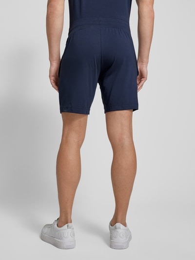 HUGO Regular Fit Shorts mit Label-Print Marine 5