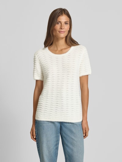 s.Oliver BLACK LABEL Regular Fit Strickshirt aus Viskose-Mix Offwhite 4