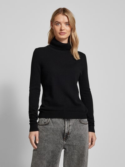 Christian Berg Woman Rollkragenpullover mit gerippten Abschlüssen Black 4