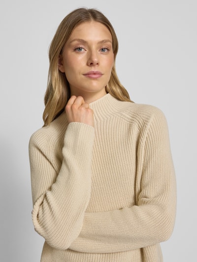 Marc O'Polo Regular Fit Strickpullover aus reiner Baumwolle Sand 3