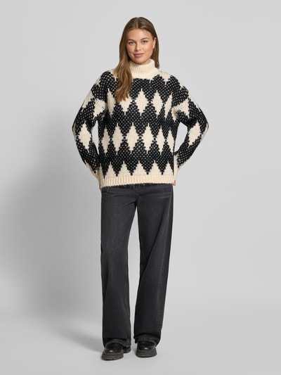 B.Young Oversized Pullover mit Alpaka-Anteil Modell 'Omhu' Beige Melange 1