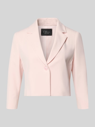 s.Oliver BLACK LABEL regular fit korte blazer met reverskraag Rosé - 2