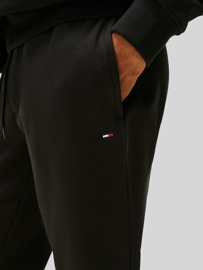 Tommy Jeans Spodnie dresowe o kroju slim fit z mieszanki bawełny Czarny 3