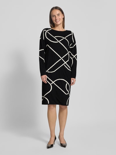 s.Oliver BLACK LABEL Knielanges Strickkleid aus Viskose-Mix Black 4