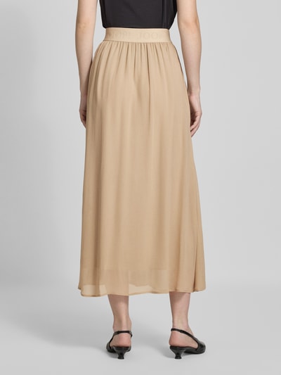 JOOP! Maxirock aus Viskose mit Logo-Stitching Modell 'SUMI' Beige 5