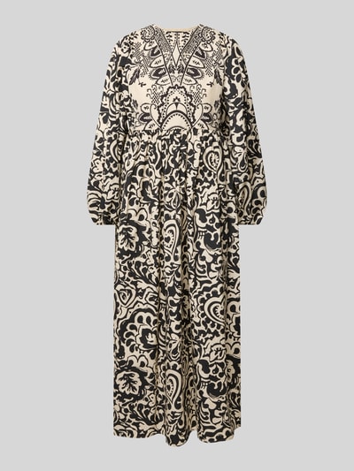 Weekend Max Mara Midi-jurk met ballonmouwen, model 'ANZIO' Zwart - 2