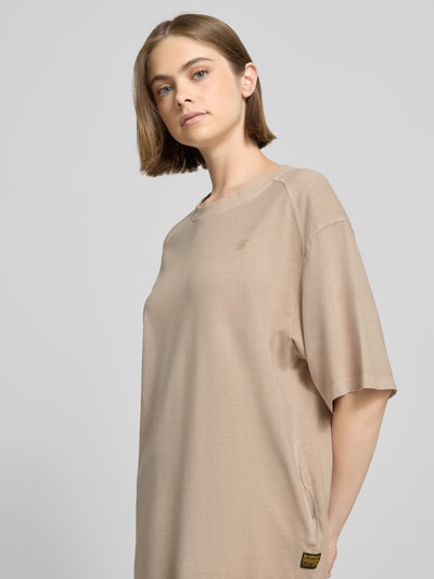 G-Star Raw Sukienka T-shirtowa o długości do kolan z okrągłym dekoltem Beżowy 3