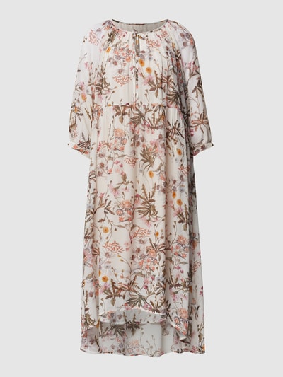 Drykorn Midi-jurk van viscose met bloemenmotief Offwhite - 2