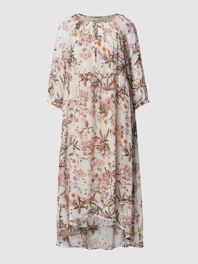 Drykorn Midi-jurk van viscose met bloemenmotief Offwhite - 2