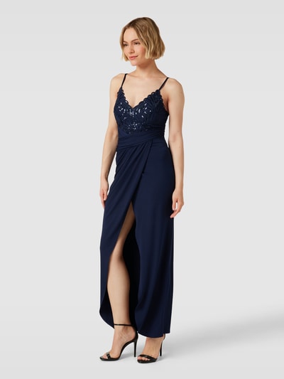 Lipsy Abendkleid mit Paillettenbesatz Marine 1