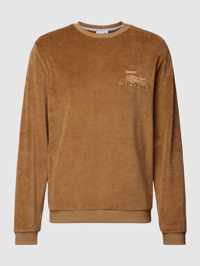 Lacoste Sweatshirt met labelstitching, model 'VELVET COLORAMA' Camel - 2