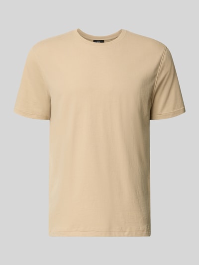 Produktfoto, T-Shirt mit Rundhalsausschnitt Modell 'CIDANI' von CINQUE in Beige, reine Baumwolle, gerader Schnitt, glatte Textur