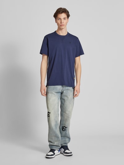 EIGHTYFIVE Jeansy o kroju straight fit z wyhaftowanymi logo Jeansowy niebieski 1