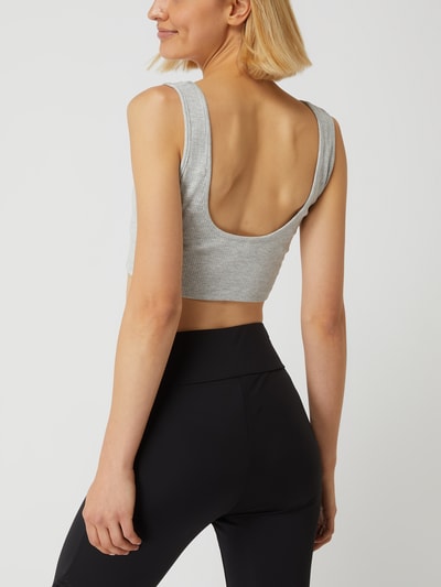 PUMA PERFORMANCE Crop Top mit Logo Hellgrau Melange 5