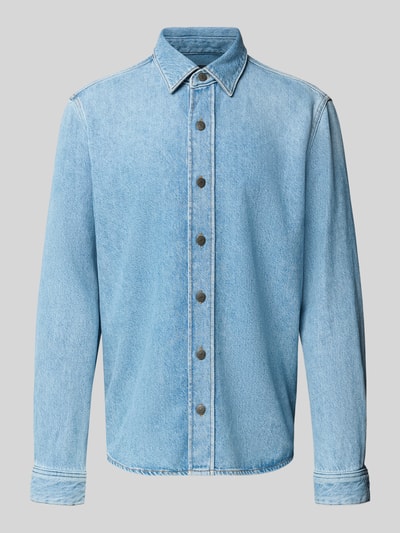 Marc O'Polo Regular Fit Freizeithemd aus Lyocell-Leinen-Baumwoll-Mix Jeansblau 2