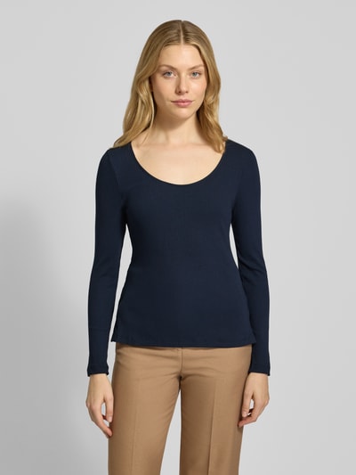 Lauren Ralph Lauren Longsleeve in Ripp-Optik Modell 'CHITRA' Dunkelblau 4