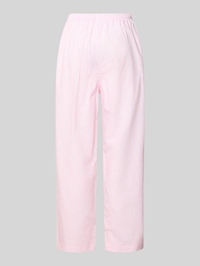 Produktfoto, Comfort Fit Pyjama-Hose mit Polo-Bear-Muster Modell 'PJ PANT-SLEEP-BOTTOM' von Polo Ralph Lauren Underwear, hellrosa mit feinen weißen Streifen, reine Baumwolle, elastischer Bund und seitliche Taschen, für Herren.