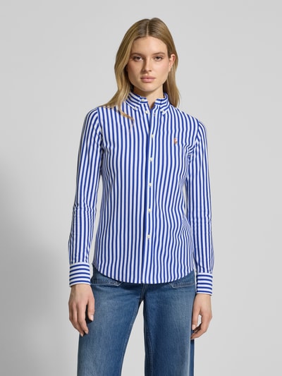 Polo Ralph Lauren Regular Fit Hemdbluse mit Logo-Stitching Blau 4