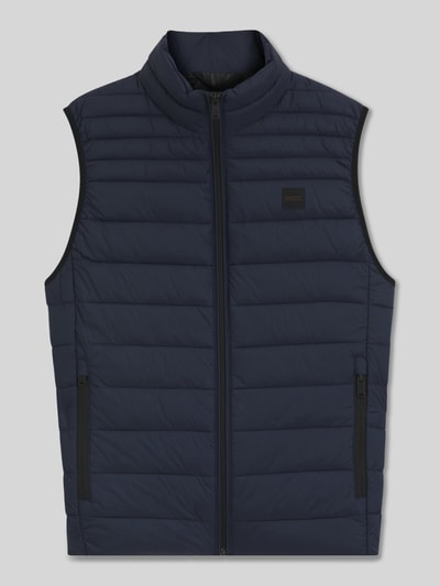 BOSS Orange Slim fit bodywarmer met labelpatch, model 'ODENO2' Marineblauw - 1