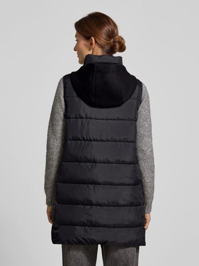 Christian Berg Woman Selection Regular fit gilet met capuchon van scuba Zwart - 5