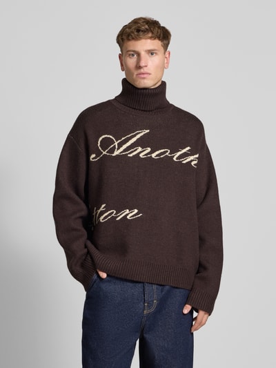 ANOTHER COTTON LAB Strickpullover mit Rollkragen Mittelbraun 4