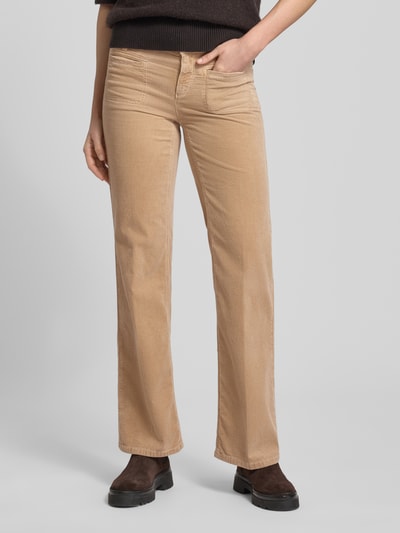Cambio Bootcut corduroy broek met steekzakken, model 'TESS' Zand - 4