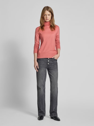 s.Oliver RED LABEL Regular Fit Rollkragenpullover aus weichem Viskose-Mix  Rose 1