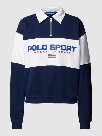 Polo Sport Sweatshirt in Two-Tone-Machart Marine 2