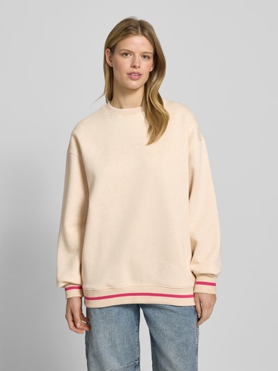 OH APRIL Oversized Sweatshirt mit Rundhalsausschnitt Modell 'Hot Mum' Beige Melange 5
