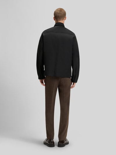 HUGO Oversized Fit Hemdjacke aus Baumwoll-Mix Modell 'Emmond' Black 5