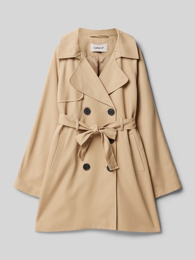 Only Regular Fit Trenchcoat mit Taillengürtel zum Binden Modell 'CHLOE' Stein 1