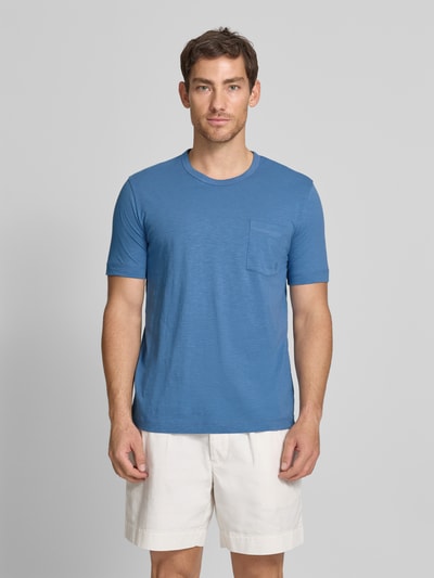 Marc O'Polo Regular Fit T-Shirt aus reiner Baumwolle Blau 4